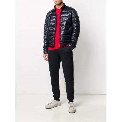 Moncler high-neck Quilted Jacket Blue MCS28599