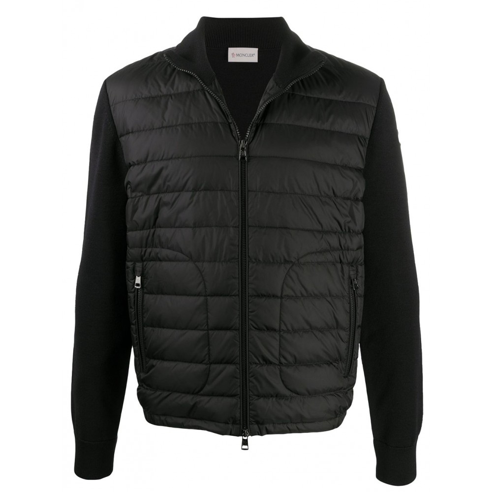 Moncler padded-panel Knitted Jacket Black MCS29351