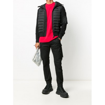 Moncler padded-front Hooded Jacket Black MCS29347