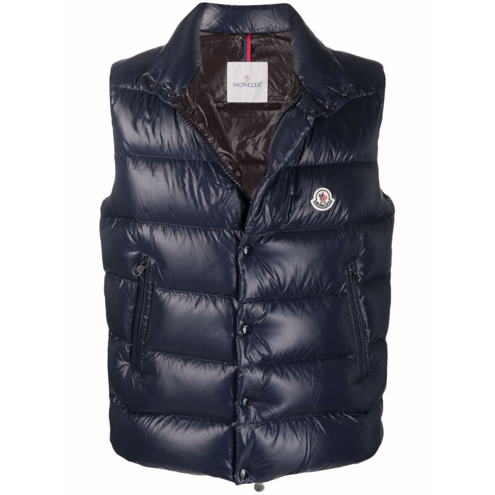 Moncler Tibb high-neck Gilet Blue MCS29564