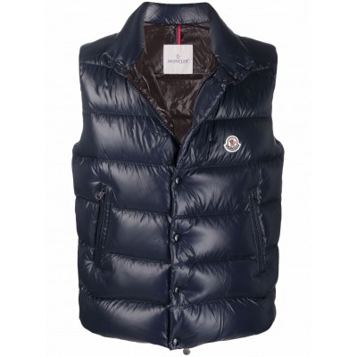 Moncler Tibb high-neck Gilet Blue MCS29564