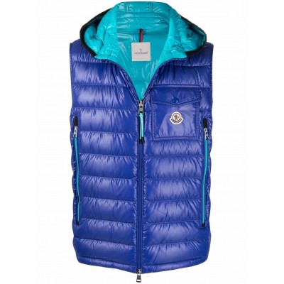 Moncler Ragot logo-patch Padded Gilet Blue MCS29436