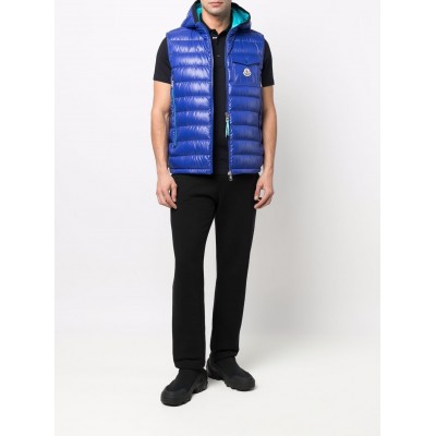 Moncler Ragot logo-patch Padded Gilet Blue MCS29436