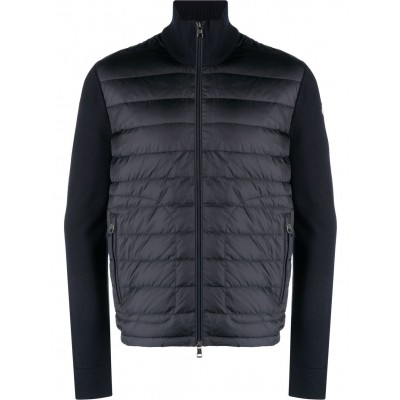 Moncler Quilted Padded Zipped Cardigan Blue MCS29427