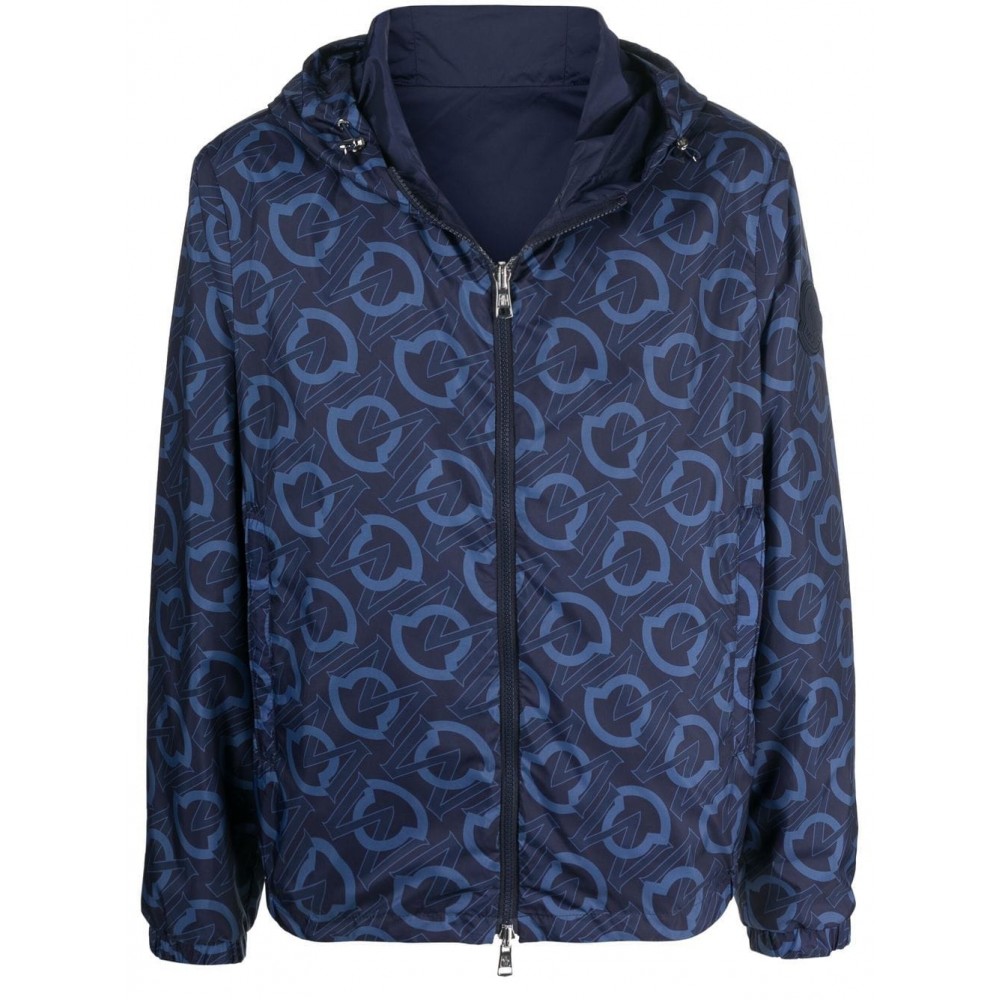 Moncler logo-patch zip-fastening Jacket Blue MCS29068