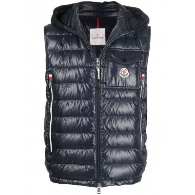 Moncler Ragot logo-patch Padded Gilet Blue MCS29435