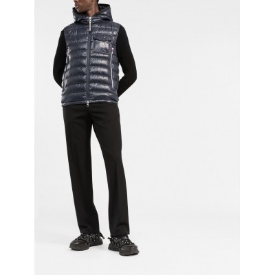 Moncler Ragot logo-patch Padded Gilet Blue MCS29435