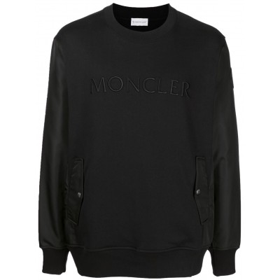 Moncler logo-print Cotton Sweatshirt Black MCS29078