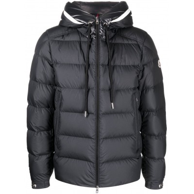 Moncler Hooded Feather Down Jacket Black MCS28614