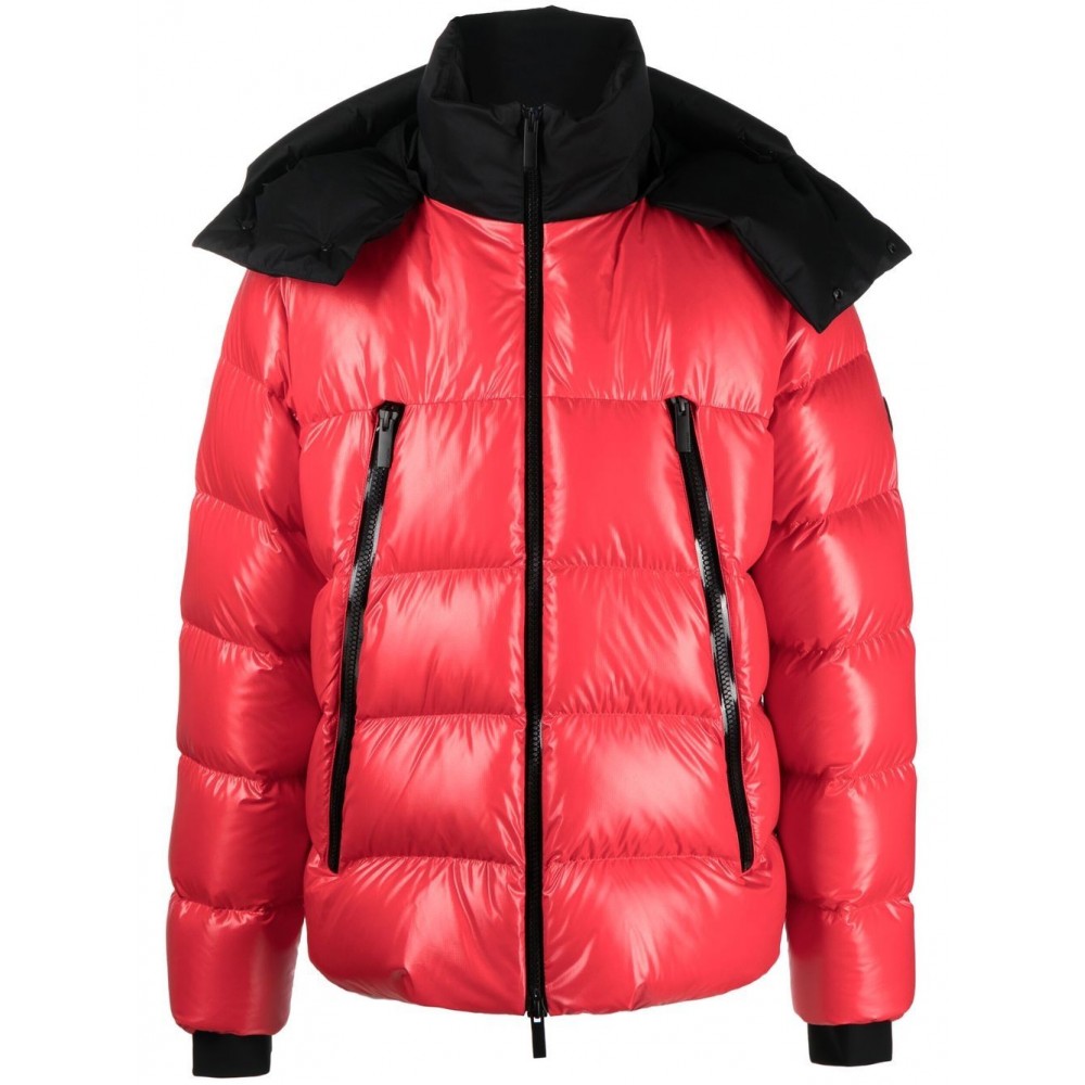 Moncler Hooded Down Jacket Red MCS28610