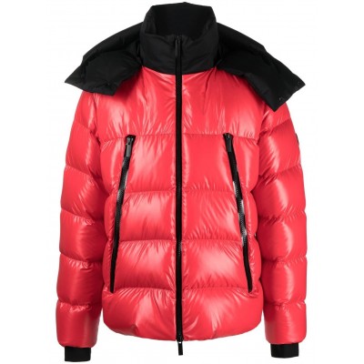 Moncler Hooded Down Jacket Red MCS28610