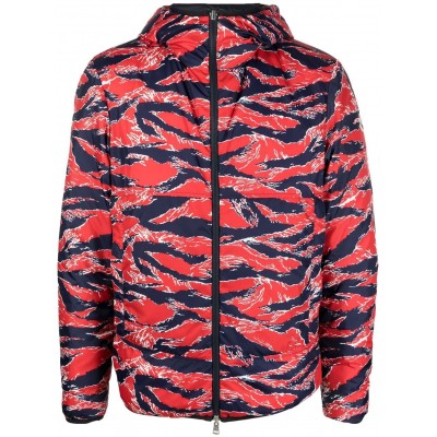 Moncler Reversible graphic-print Padded Jacket Blue MCS29446