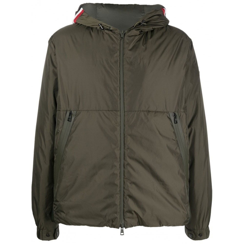 Moncler logo-patch Sleeve Hooded Jacket Green MCS29052