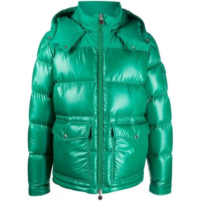 Moncler feather-down Hooded Puffer Jacket Green MCS28474