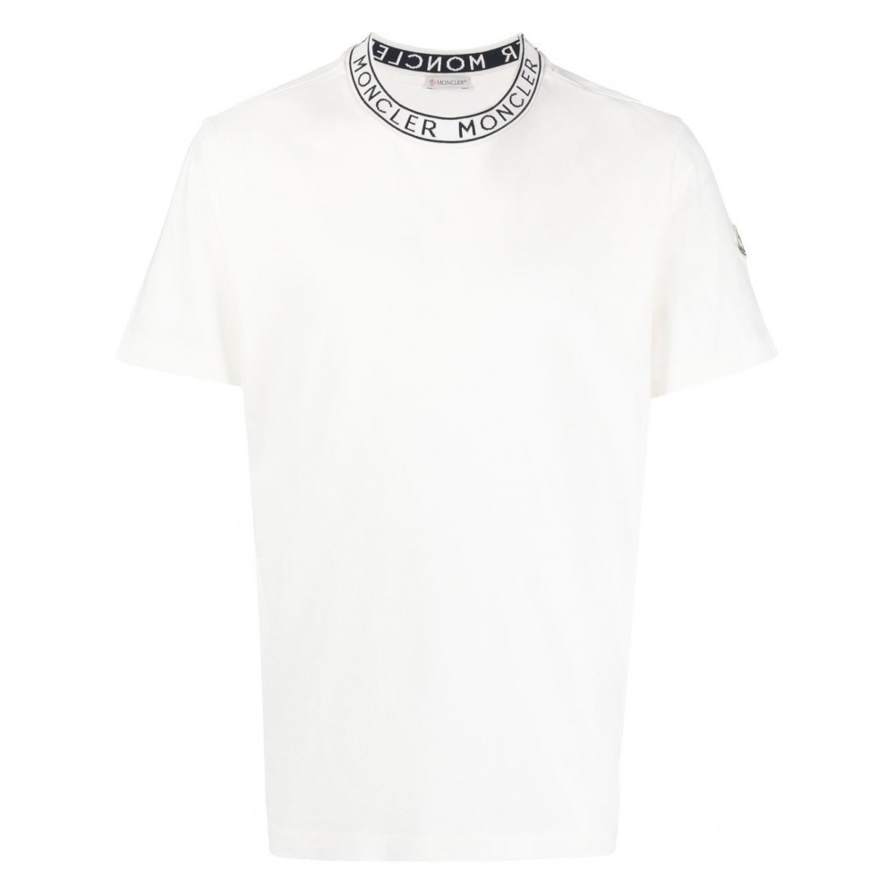 Moncler logo-print short-sleeved T-shirt White MCS29146