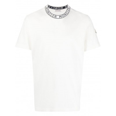 Moncler logo-print short-sleeved T-shirt White MCS29146