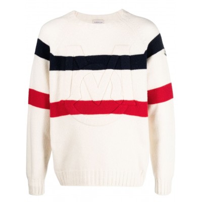 Moncler Raised Logo Jumper White MCS29442