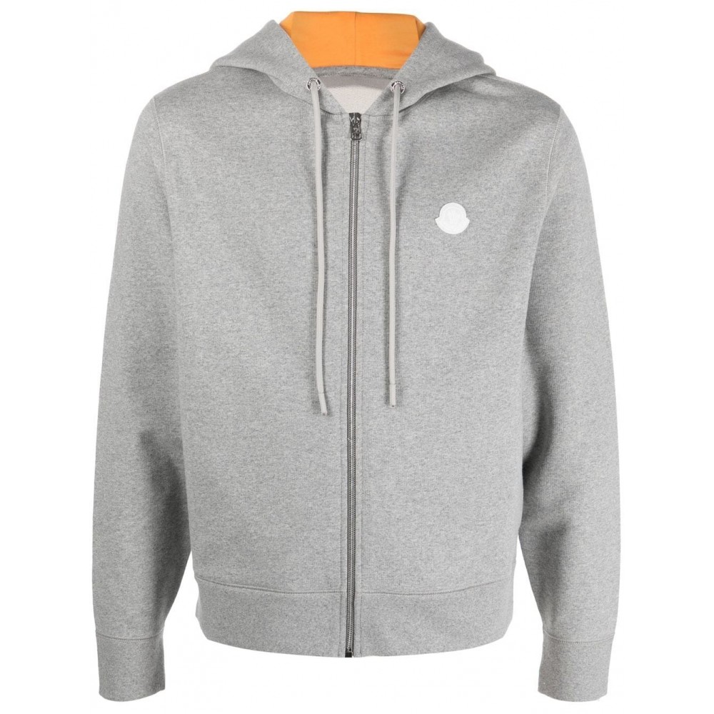 Moncler zip-up Cotton Hoodie Grey MCS29654