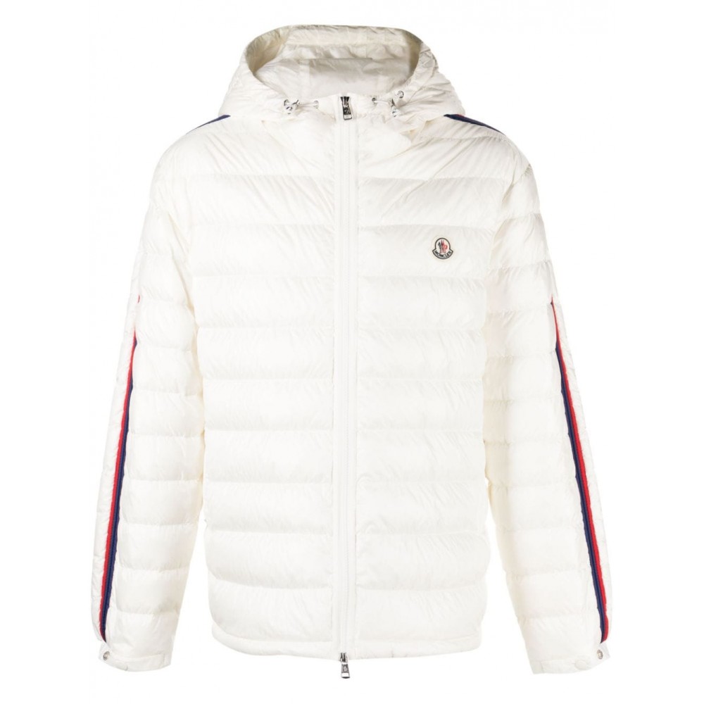 Moncler Agout logo-patch Puffer Jacket White MCS28030