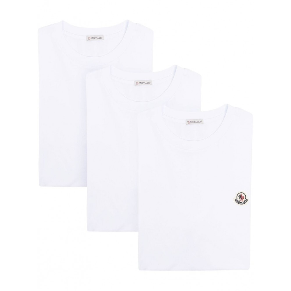 Moncler logo-patch short-sleeve T-shirt White MCS29051