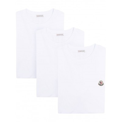 Moncler logo-patch short-sleeve T-shirt White MCS29051