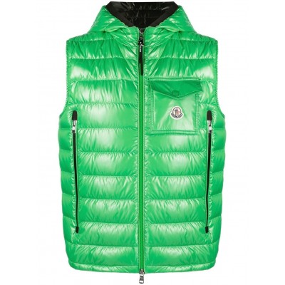 Moncler logo-patch Padded Gilet Green MCS29007