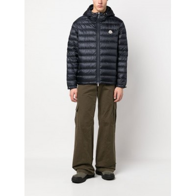 Moncler Agout logo-patch Puffer Jacket Blue MCS28029