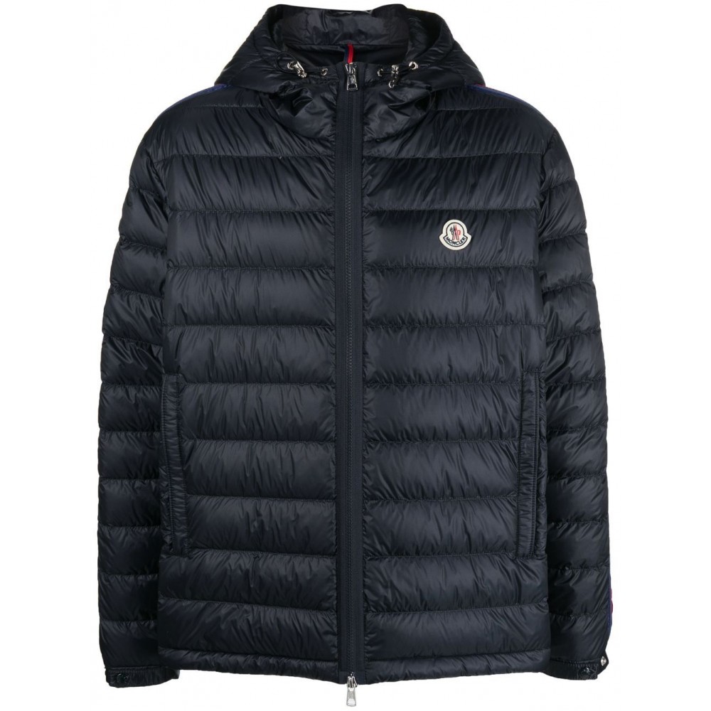 Moncler Agout logo-patch Puffer Jacket Blue MCS28029