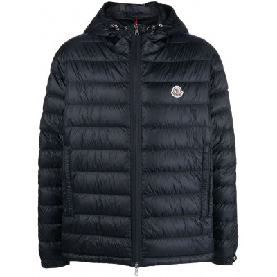 Moncler Agout logo-patch Puffer Jacket Blue MCS28029