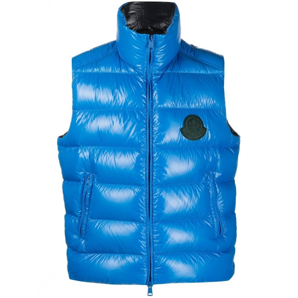 Moncler logo-patch Padded Gilet Blue MCS29006