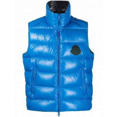 Moncler logo-patch Padded Gilet Blue MCS29006