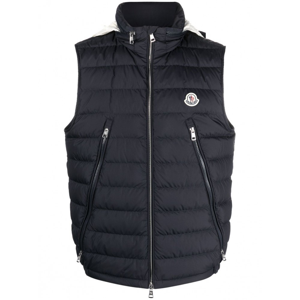 Moncler logo-patch Padded Vest Blue MCS29025