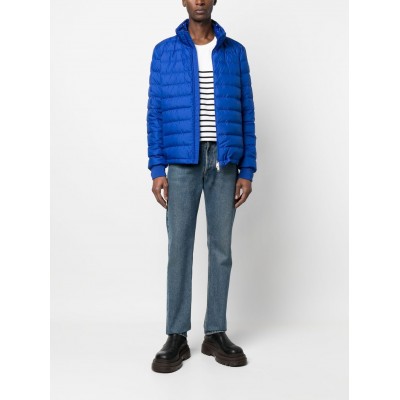 Moncler Akio logo-print Padded Jacket Blue MCS28037