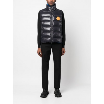 Moncler Padded logo-patch Gilet Blue MCS29320