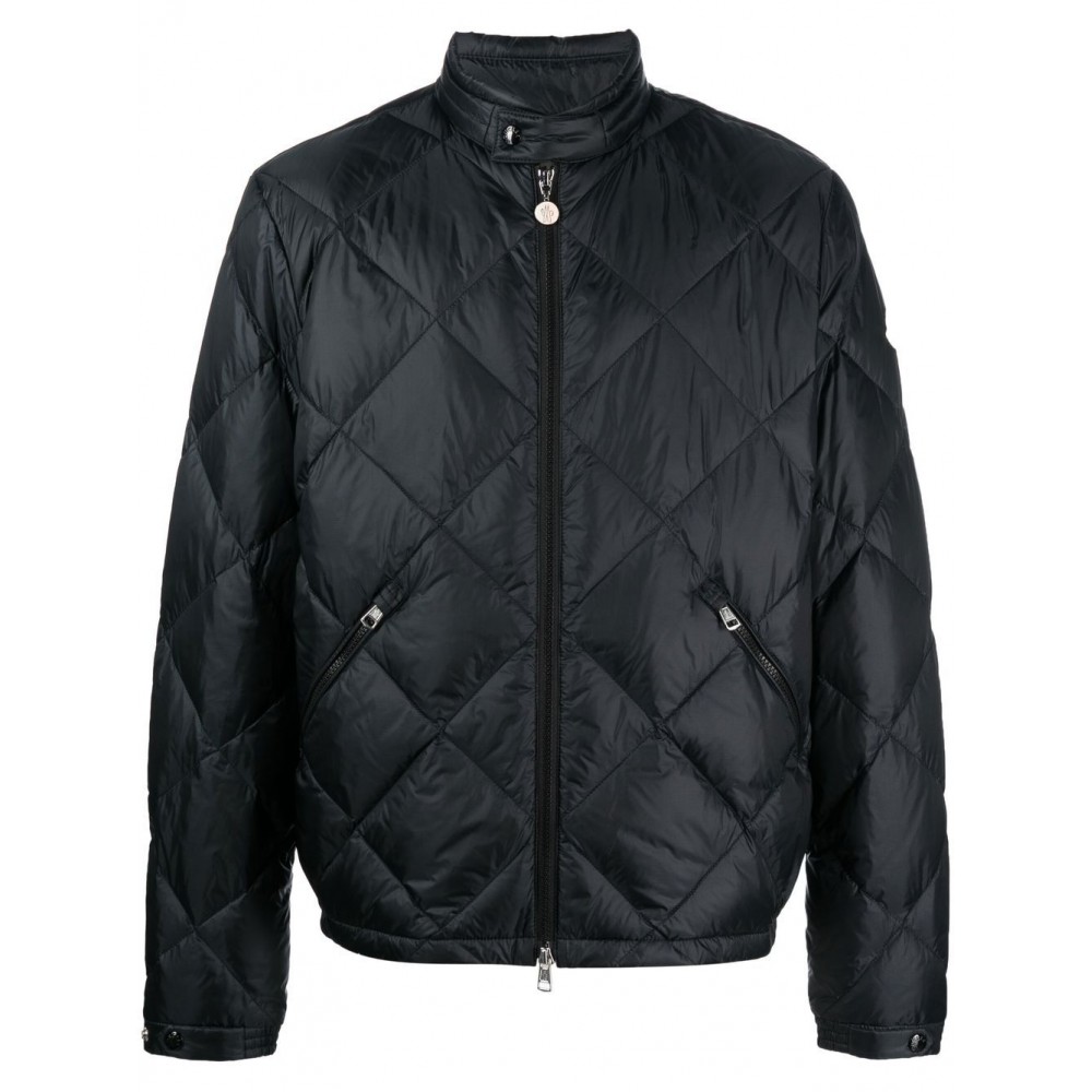 Moncler Logo Patch Quilted Jacket Black MCS28771