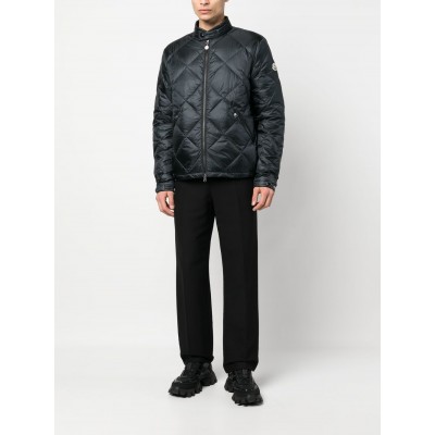 Moncler Logo Patch Quilted Jacket Black MCS28771