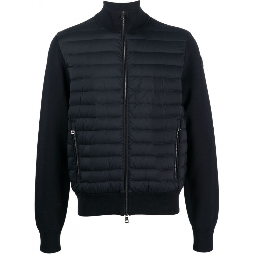 Moncler Padded contrast-sleeve Jacket Blue MCS29302