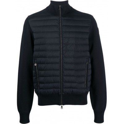 Moncler Padded contrast-sleeve Jacket Blue MCS29302