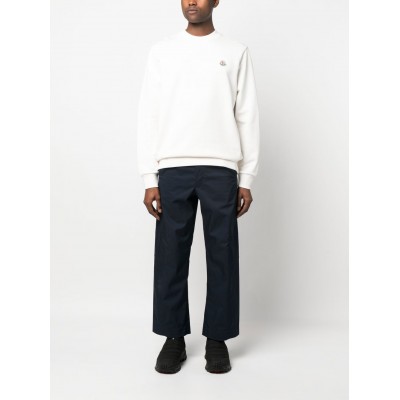 Moncler logo-patch long-sleeve Sweatshirt Neutrals MCS28992