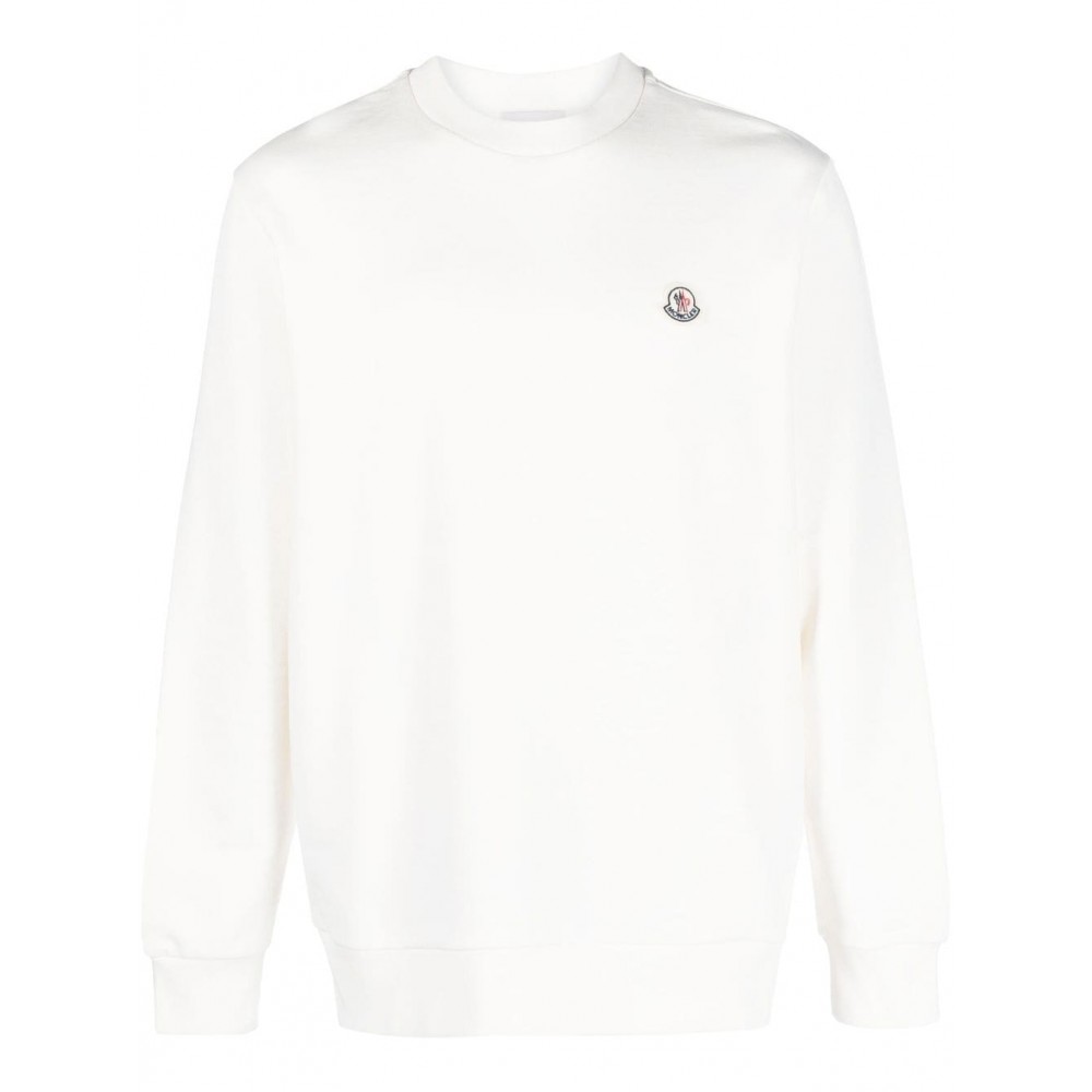 Moncler logo-patch long-sleeve Sweatshirt Neutrals MCS28992