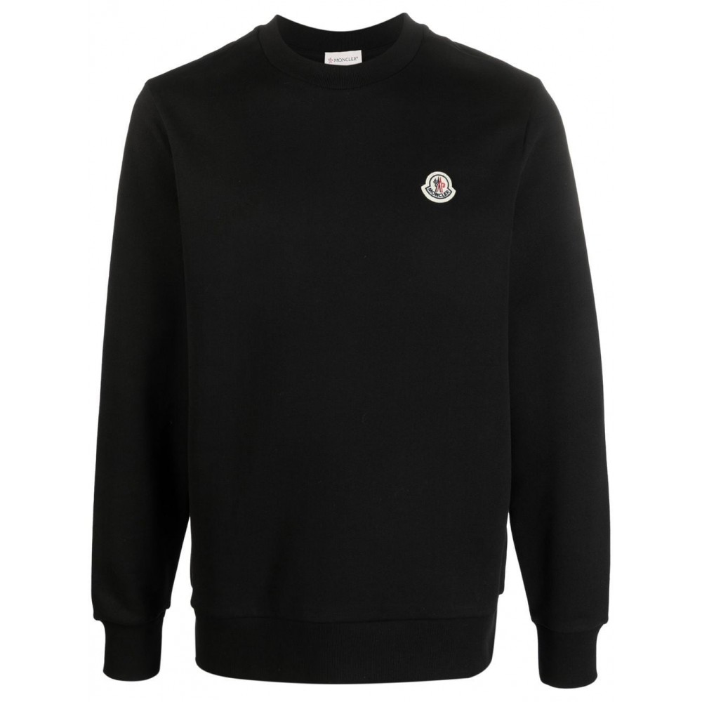 Moncler logo-patch Cotton Sweatshirt Black UKMCS28934