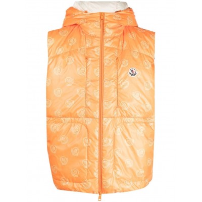 Moncler Alkarab logo-print Gilet Orange MCS28052