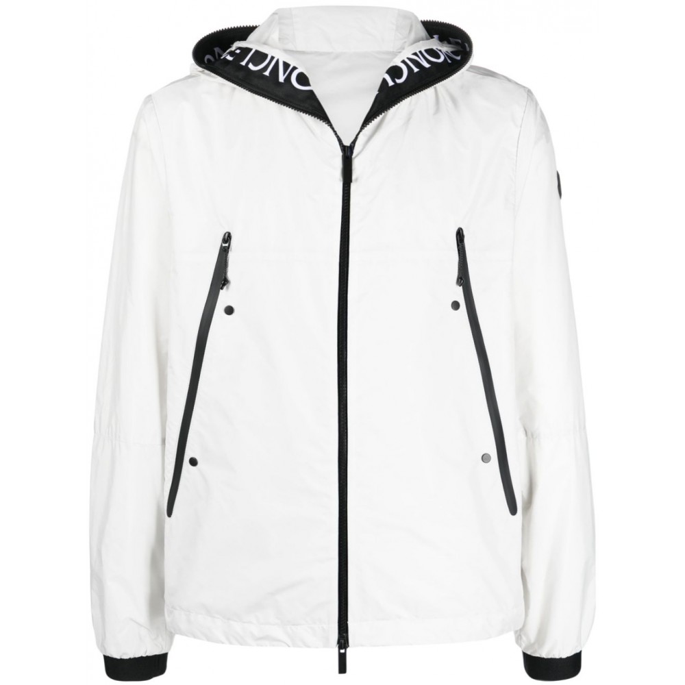 Moncler logo-patch Hooded Jacket Grey MCS28968