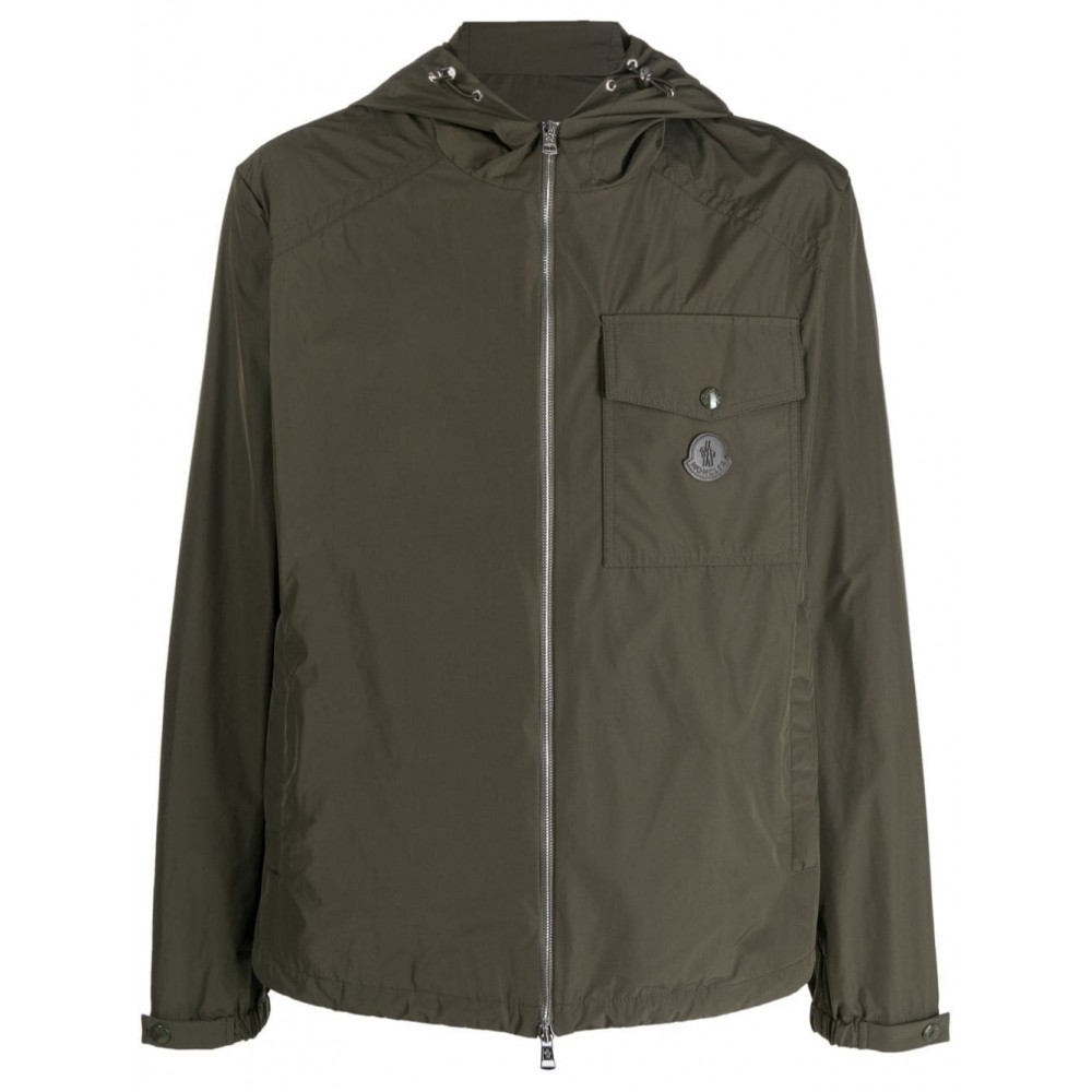 Moncler Fuyue logo-patch Jacket Green MCS28521