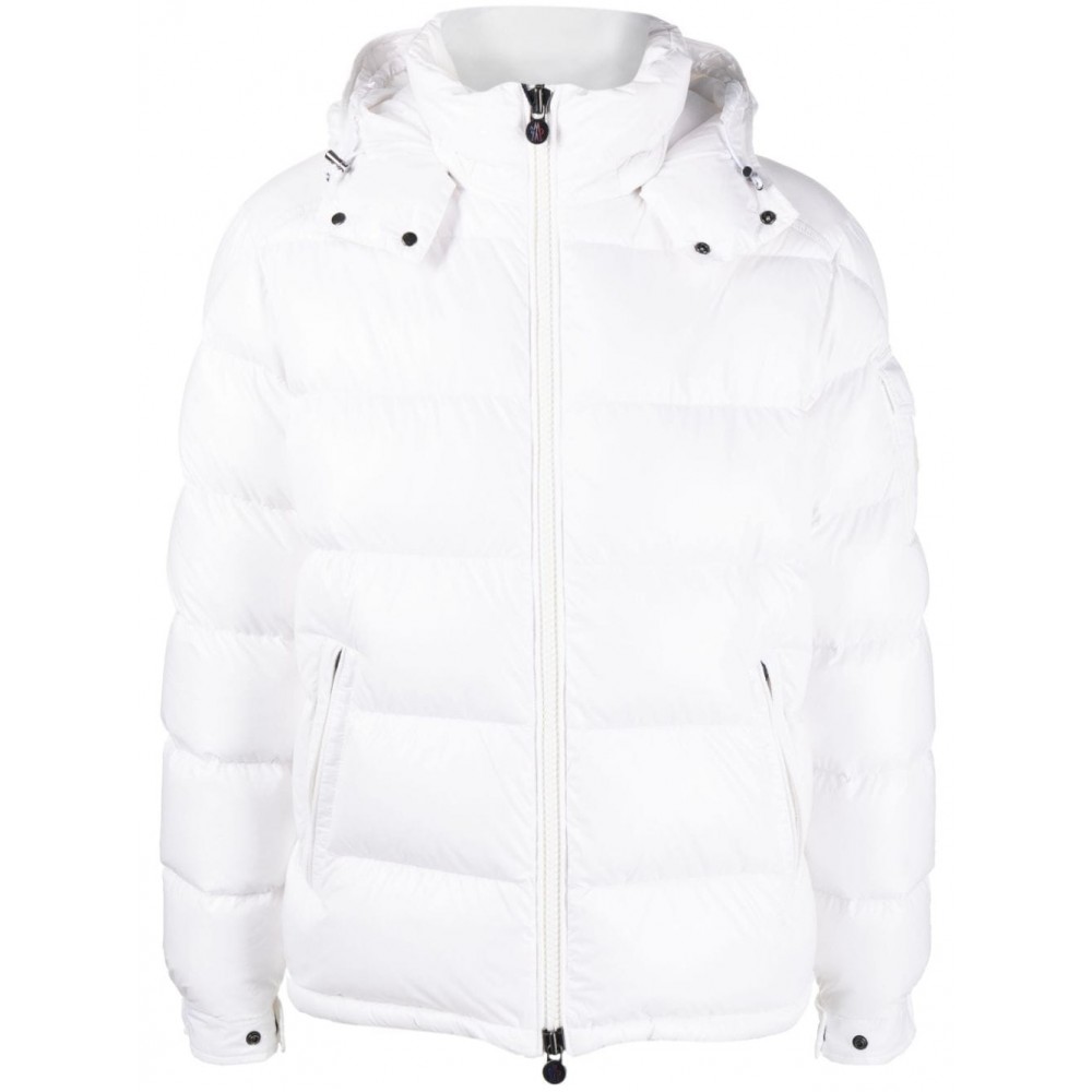 Moncler Maya Hooded Puffer Jacket White MCS29220