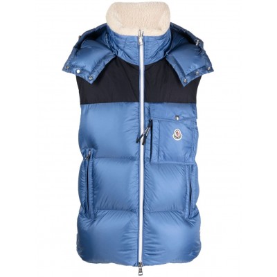 Moncler feather-down Hooded Gilet Blue MCS28473