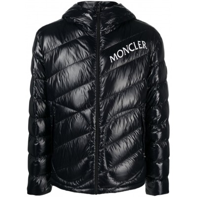 Moncler Shama logo-print Quilted Puffer Jacket Black MCS29498