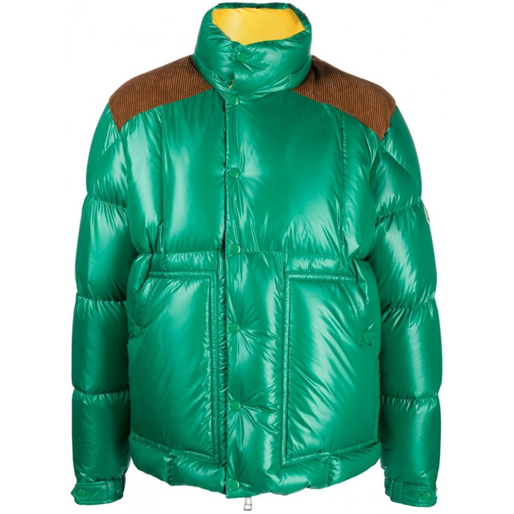 Moncler Ain Panelled Puffer Jacket Green MCS28032