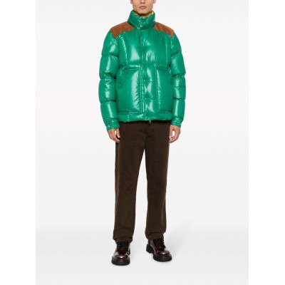 Moncler Ain Panelled Puffer Jacket Green MCS28032