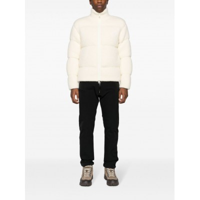 Moncler mohair-wool Blend Puffer Jacket White MCS29253